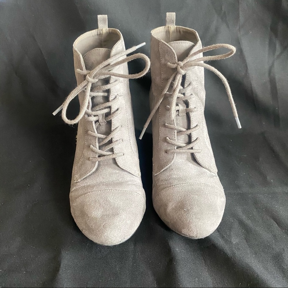 Zara Suede Wedge Booties - Picture 10 of 10